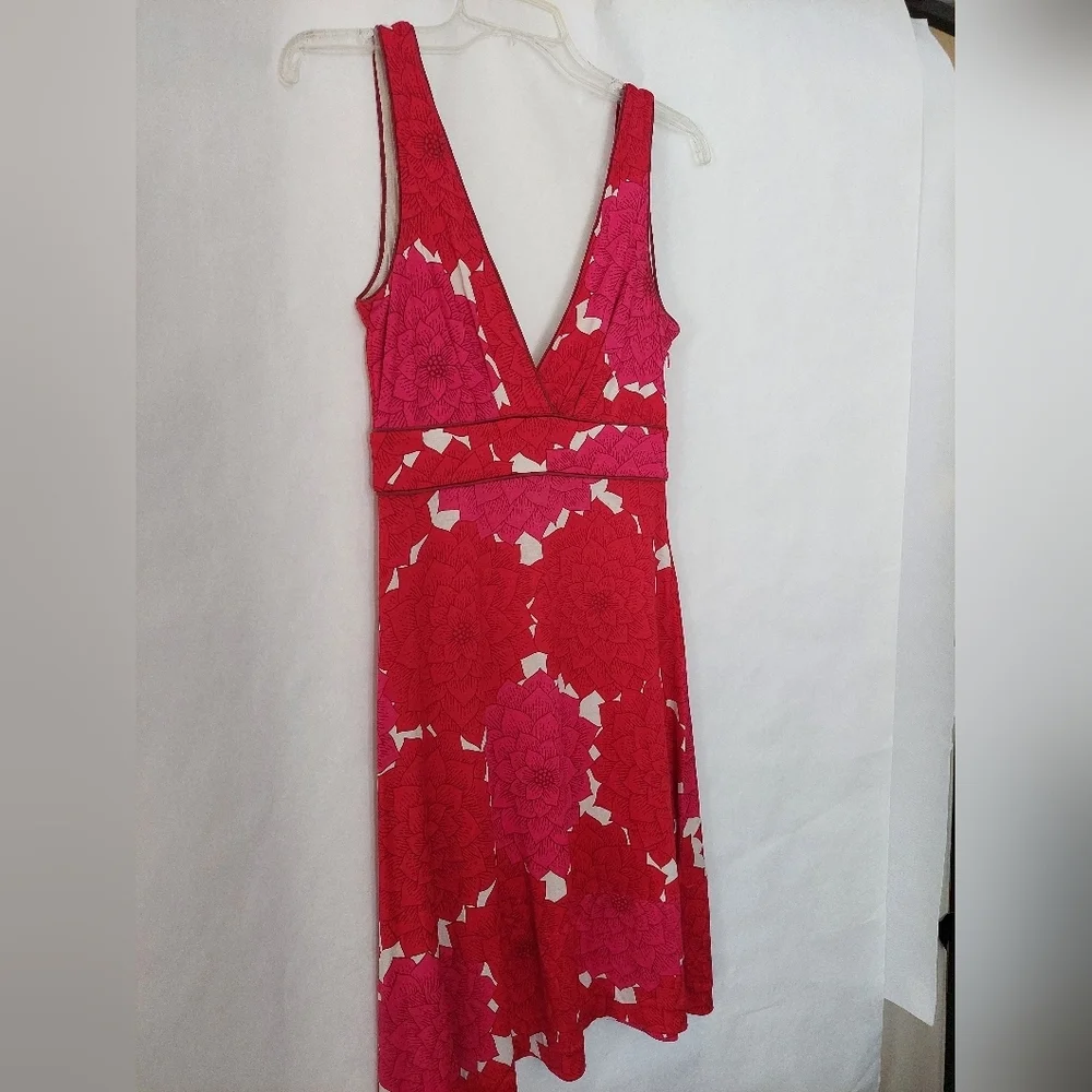 Tory Burch Red and White Floral Dress